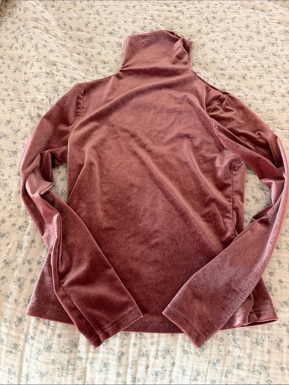 Women’s Velvet Turtleneck Dusty Rose